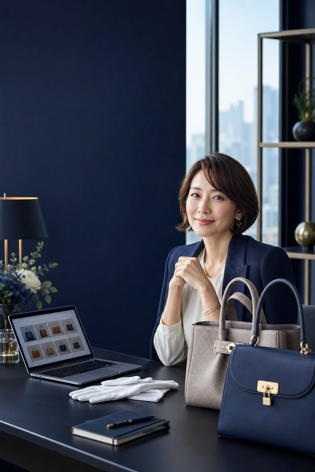 ブランド物販に取り組む女性